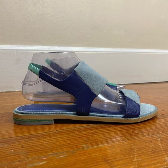 Kelsi Dagger Women’s Size 9 Brooklyn Rogan Sandals Blue Slingback Flats Suede - Picture 4 of 10